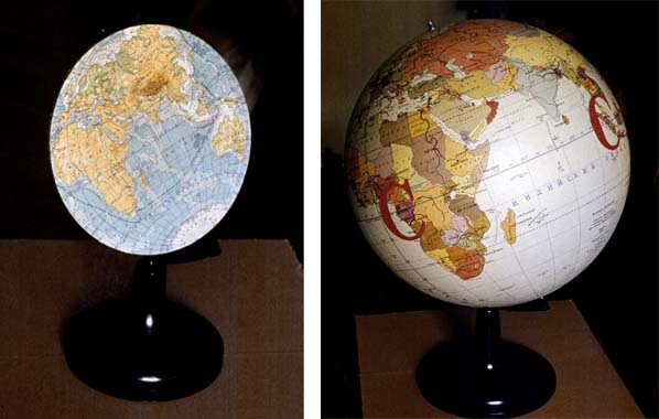 Valeriy Gerlovin  2 Globes, 1975, conceptual objects 